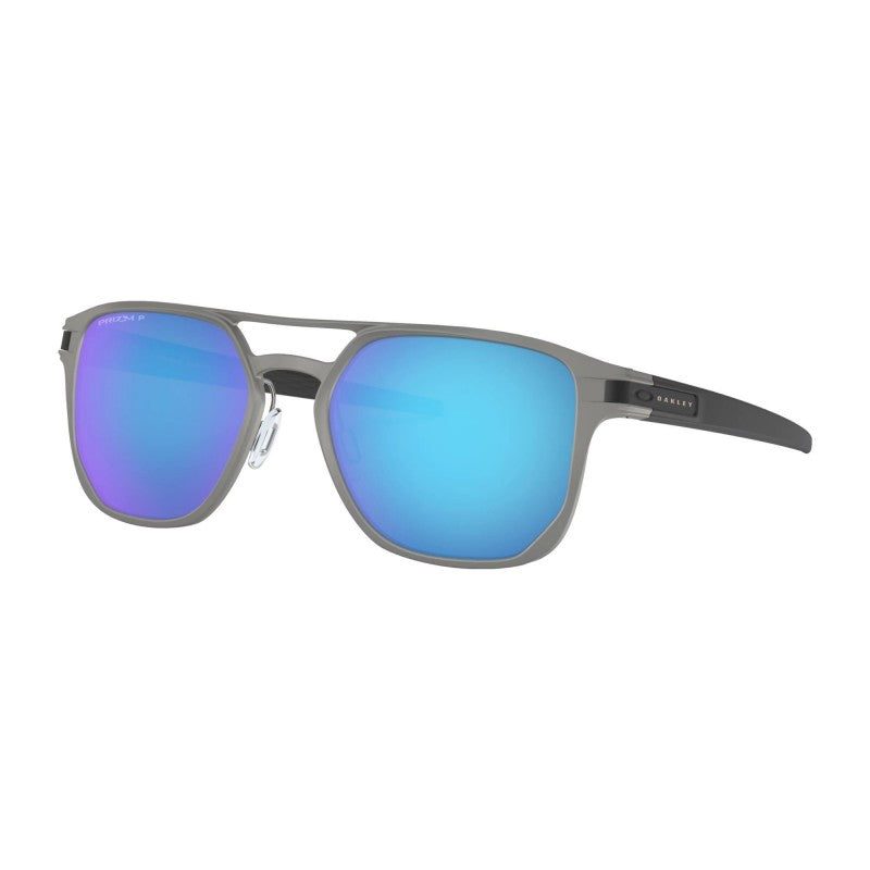 Oakley OO4128 0453 Latch Alpha Matte Gunmetal Prizm Sapphire Polarized