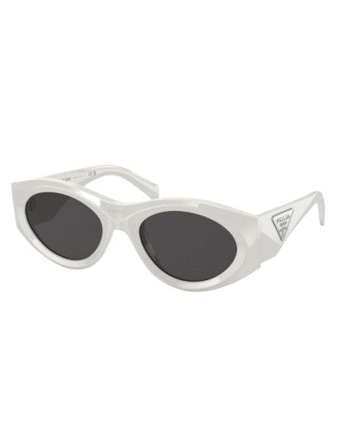 Prada SPR 20Z 142-5s0 Oval Shape Blanco Gris