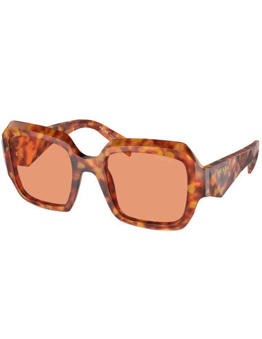 Prada SPR 28ZS 10L-07V Square Shape Orange light Tortoise