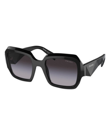 Prada SPR 28ZS 16K-09A Square Shape Black Silver