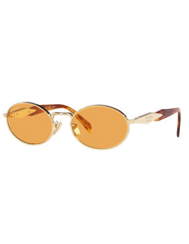 Prada SPR 65ZS ZVN-02Z Oval Shape Pale Gold Orange