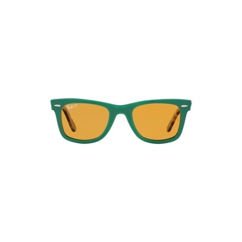 Ray Ban Rb2140 1240N9 Wayfarer Verde Cafe Carey Polarizado