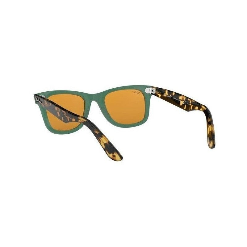 Ray Ban Rb2140 1240N9 Wayfarer Verde Cafe Carey Polarizado