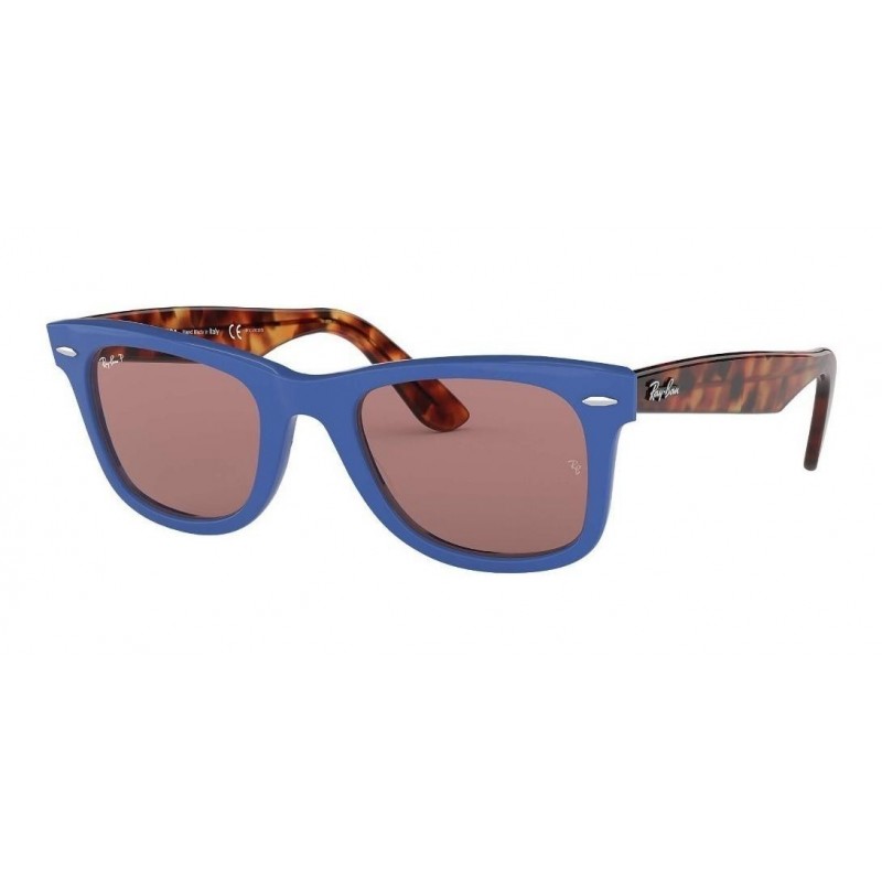 Ray Ban Rb2140 1241w0 Wayfarer Polarizado Ciruela Azul Carey