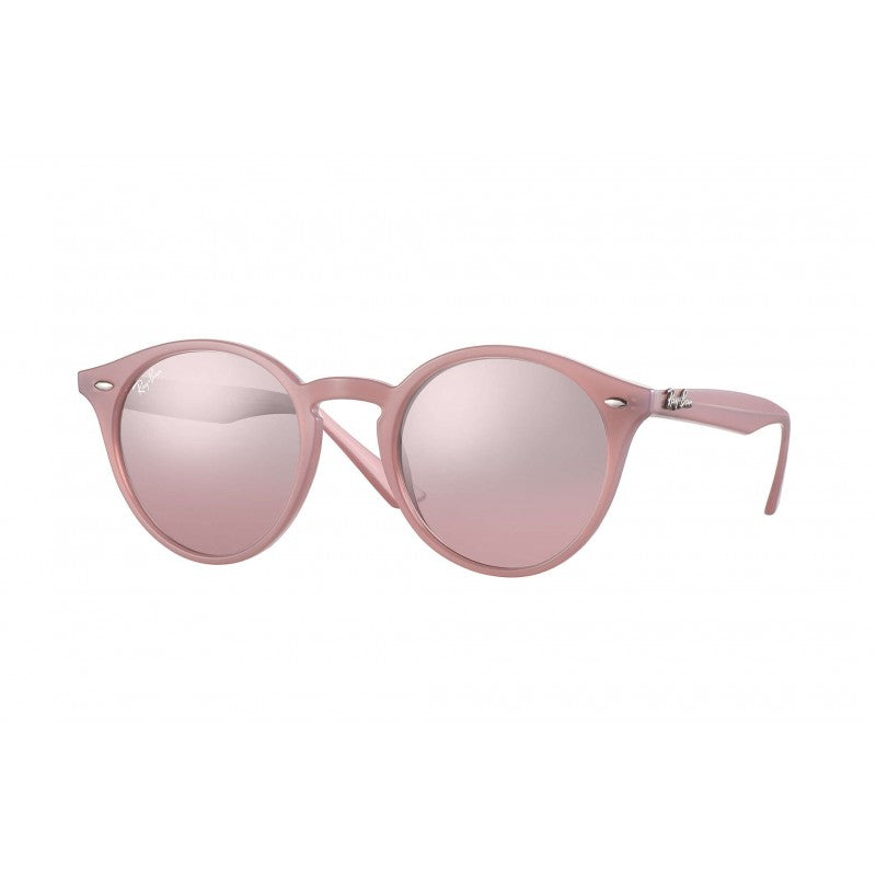 Ray Ban Rb2180 62297E Round Metal Acetato Rosa Plata Espejo