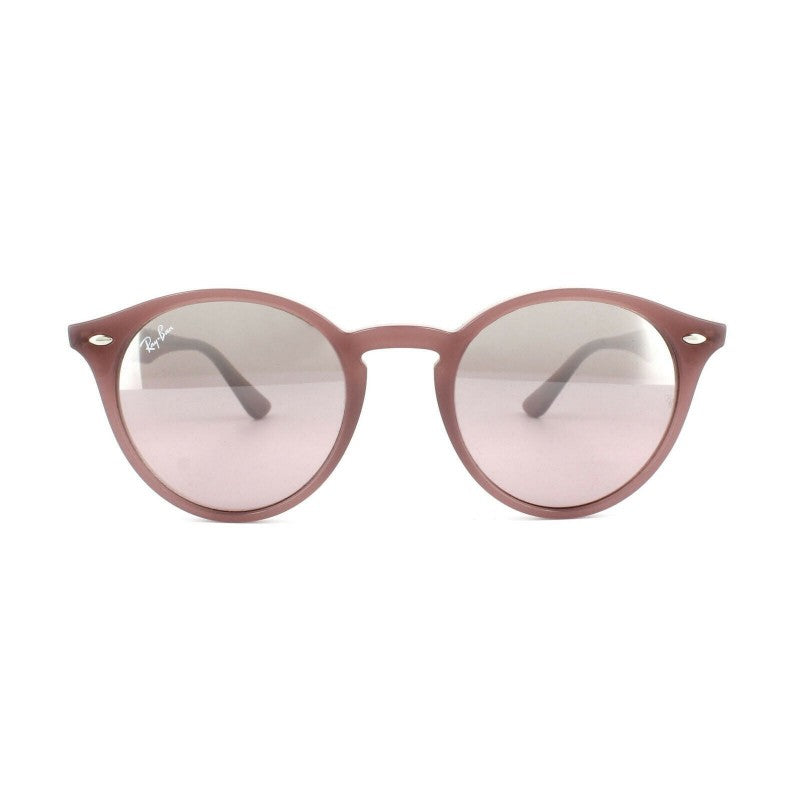 Ray Ban Rb2180 62297E Round Metal Acetato Rosa Plata Espejo