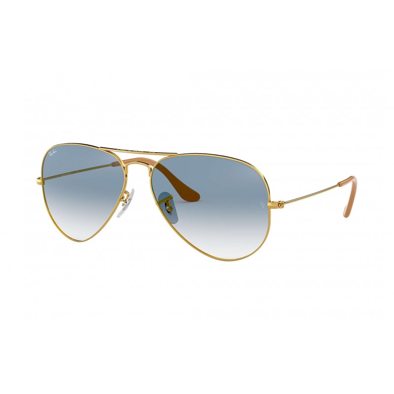 Ray Ban Rb3025 001/3f Aviator Azul Degradado Dorado Original