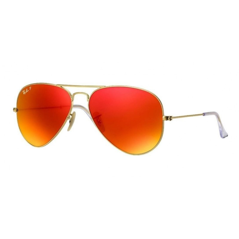 Ray Ban Rb3025 112/4d Aviator Rojo Espejo Polarizado