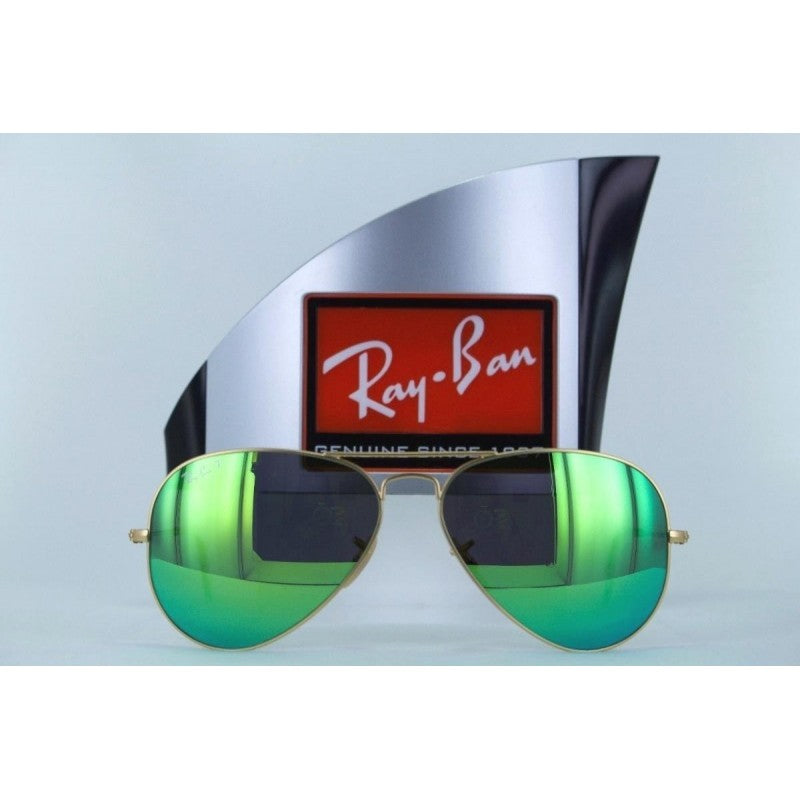 Ray Ban Rb3025 112/p9 Aviator Polarizado Verde Espejo Dorado