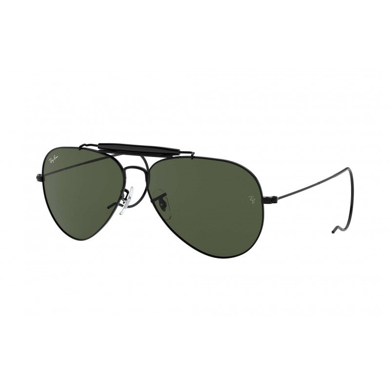 Ray Ban RB3030 L9500 Aviator outdoorsman Negro G-15 Cola de rata