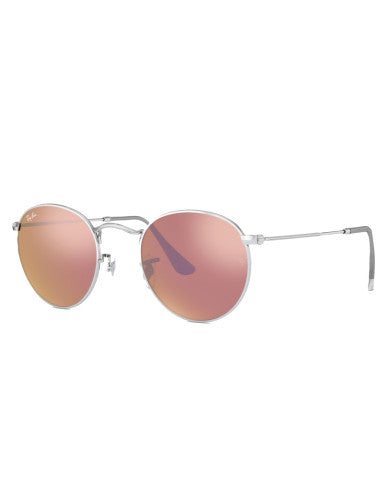 Ray Ban RB3447 019/Z2 Round Metal Plata Terracota Espejo