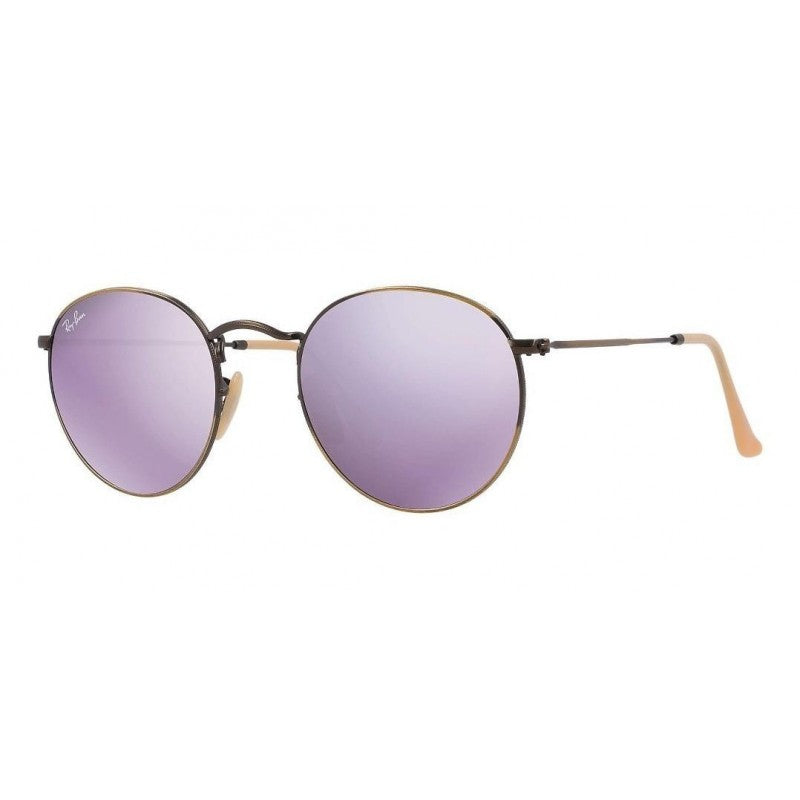 Ray Ban Rb3447 167/4k Round Metal Lila Espejo Bronce