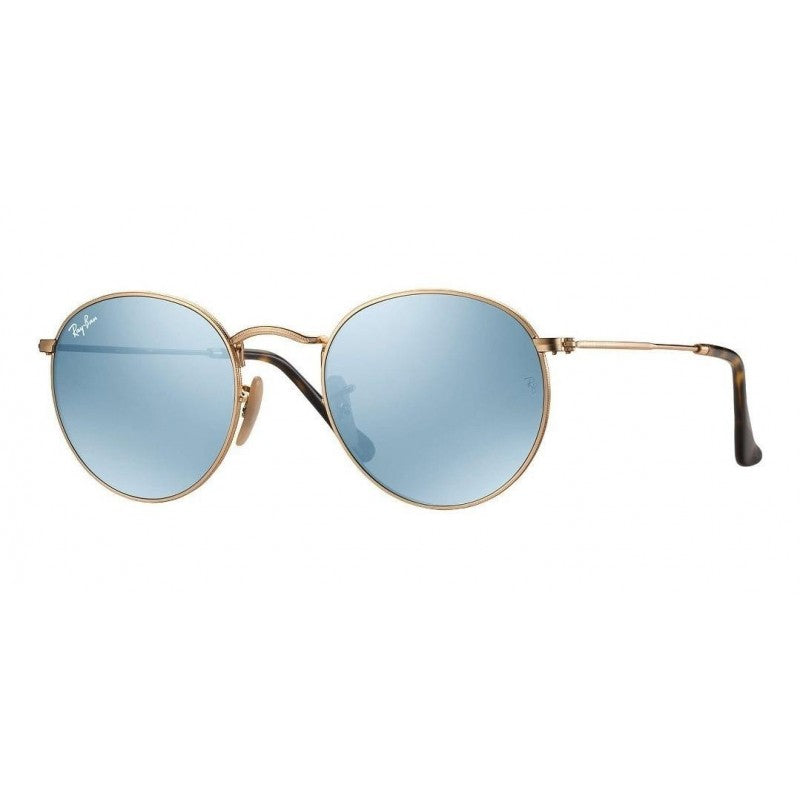 Ray Ban Rb3447n 001/30 Round Metal Flat Lenses Plata Dorado