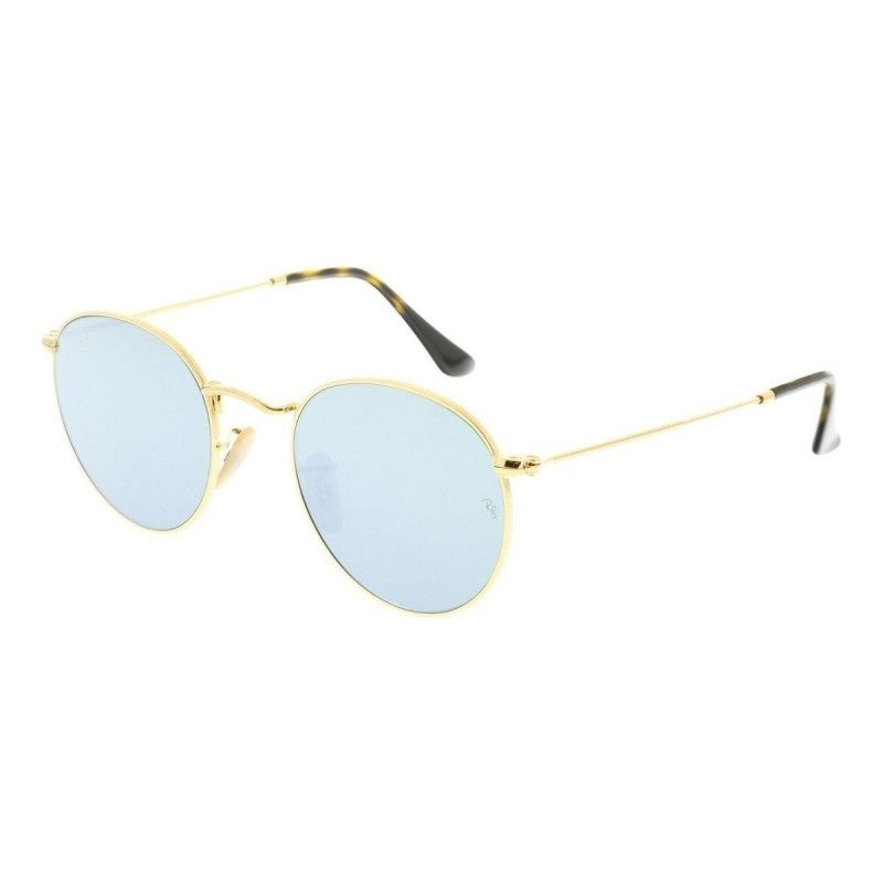 Ray Ban Rb3447n 001/30 Round Metal Flat Lenses Plata Dorado