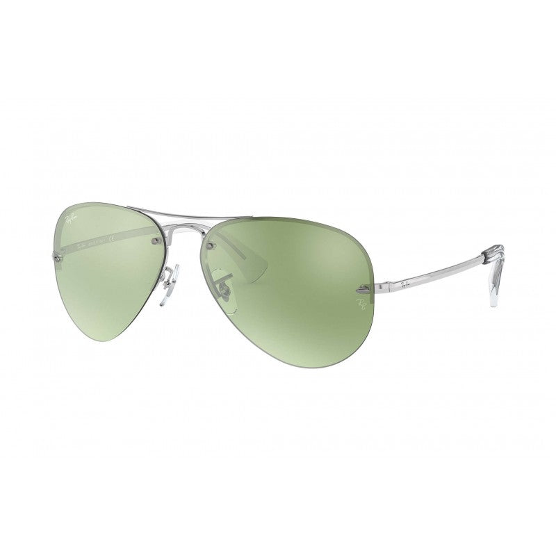 Ray Ban RB3449 9043/30 Aviator Plata Espejo Gris