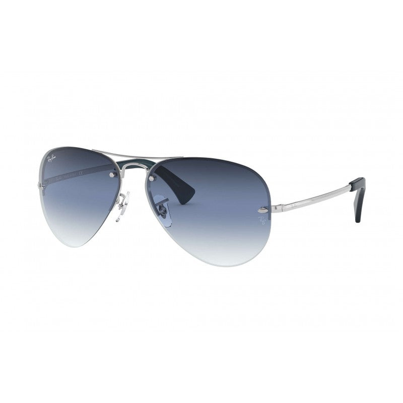 Ray Ban RB3449 91290S Aviator Azul degradado Plateado Original