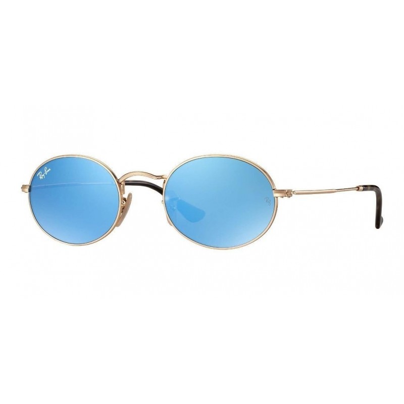 Ray Ban Rb3547n 001/9o Oval Flat Lenses Azul Degradado