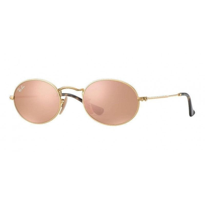 Ray Ban Rb3547n 001/z2 Oval Flat Lenses Rosa Espejo Icon