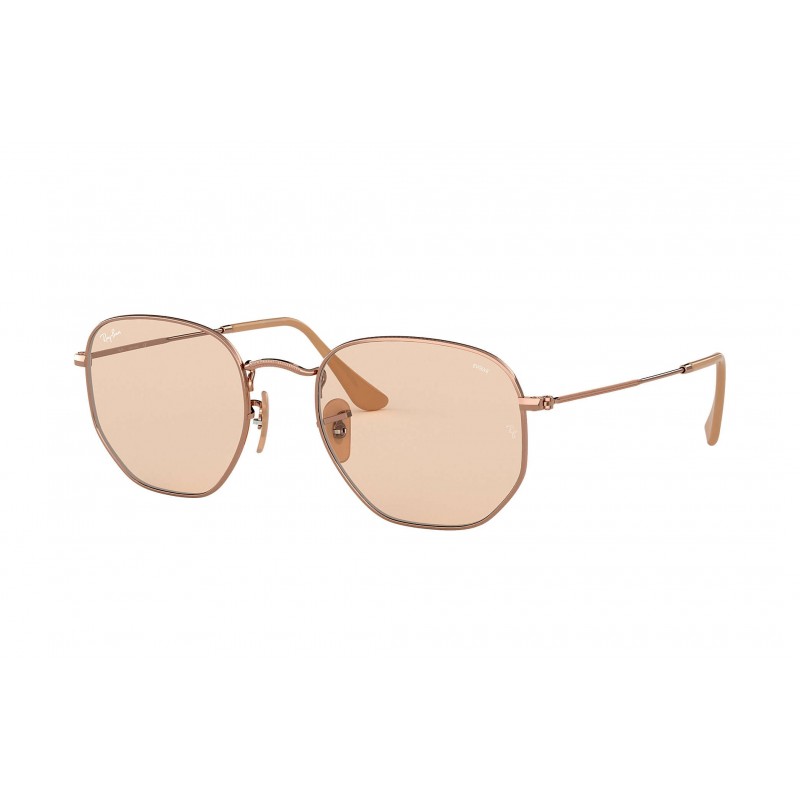 Ray Ban Rb3548N 9131S0 Hexagonal Evolve Cafe Transparente Bronce Fotocromatico