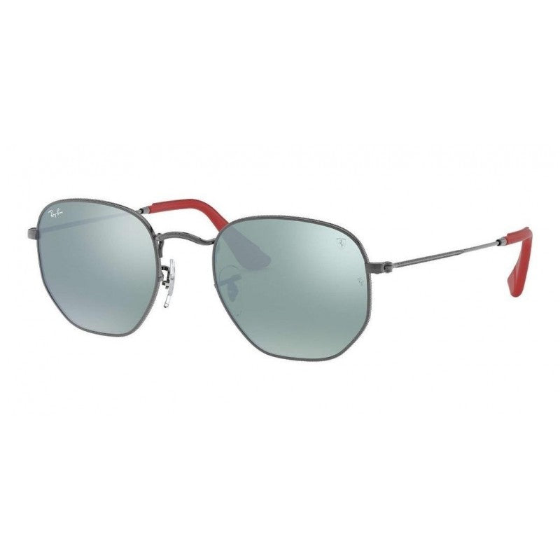 Ray Ban Rb3548nm F00130 Hexagonal Ferrari Plata Espejo Gris