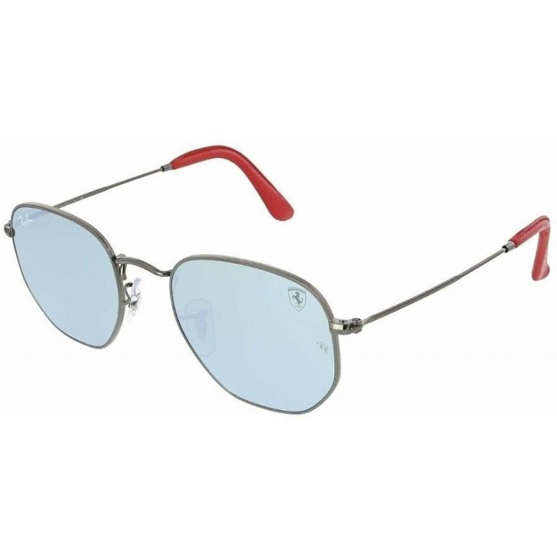 Ray Ban Rb3548nm F00130 Hexagonal Ferrari Plata Espejo Gris