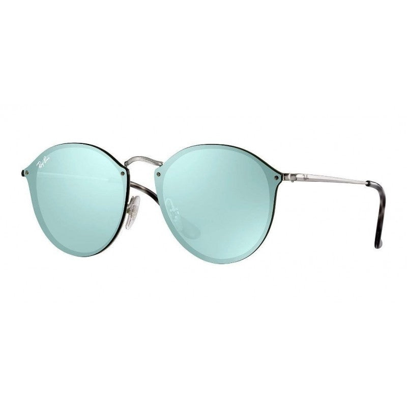 Ray Ban Rb3574n 003/30 Round Metal Blaze Plata Espejo Gris