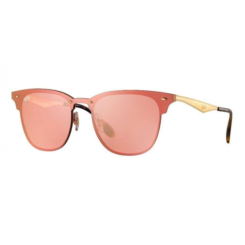 Ray Ban Rb3576n 043/e4 Clubmaster Blaze Rosa Espejo Dorado