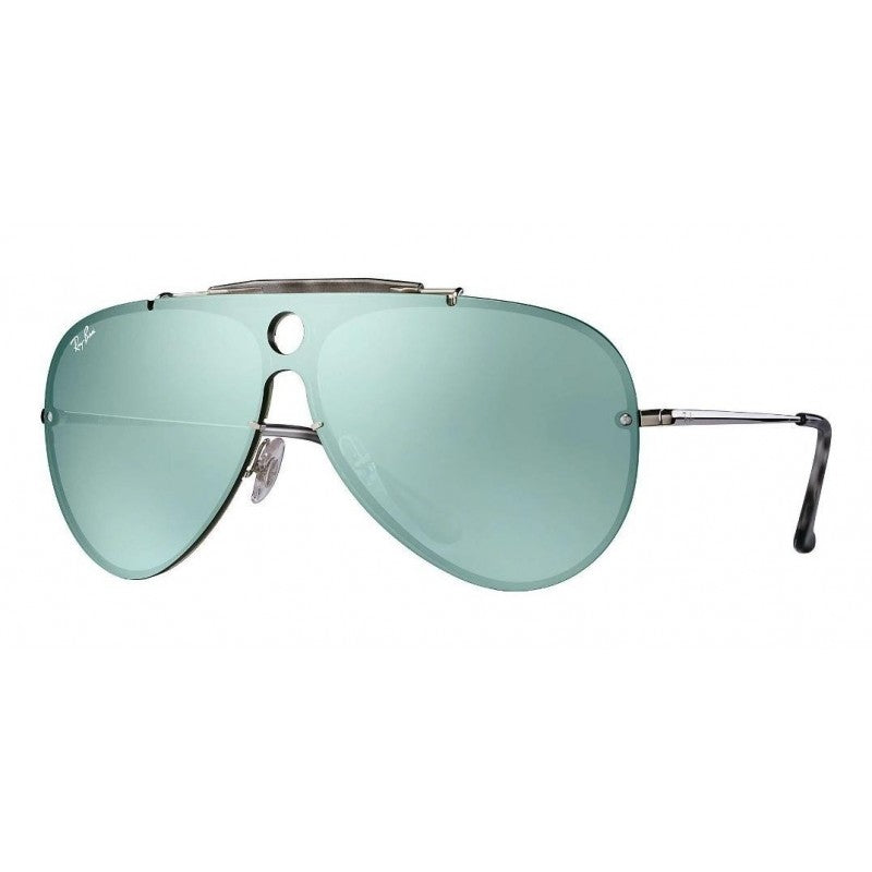 Ray Ban Rb3581n 003/30 Aviator Shooter Blaze Plata Espejo P1