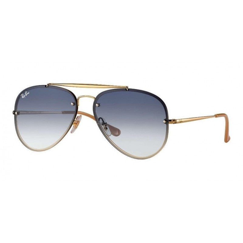 Ray Ban Rb3584n 001/19 Aviator Blaze Azul Degradado Dorado