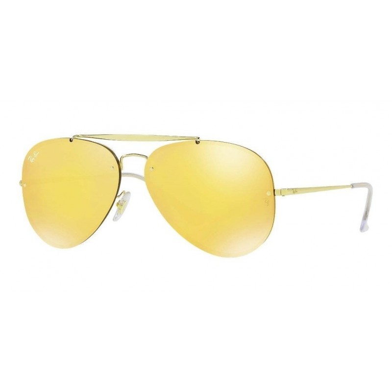 Ray Ban Rb3584n 9084/7j Aviator Blaze Amarillo Espejo Dorado