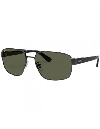 Ray Ban Rb3663 004/58 Square Shape Negro Gris Polarizado Original