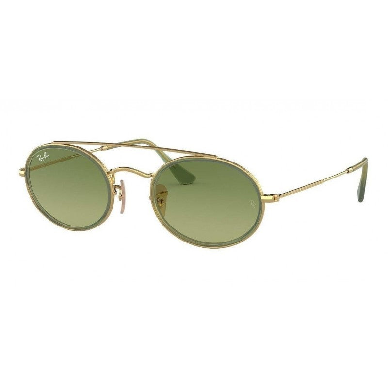 Ray Ban Rb3847n 91224m Oval Double Bridge Verde Degradado