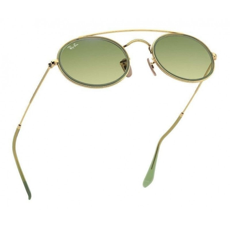 Ray Ban Rb3847n 91224m Oval Double Bridge Verde Degradado