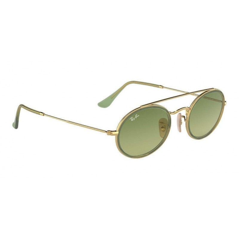 Ray Ban Rb3847n 91224m Oval Double Bridge Verde Degradado