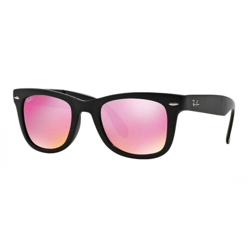 Ray Ban Rb4105 601s4t Wayfarer Folding Rosa Espejo Negro Mate