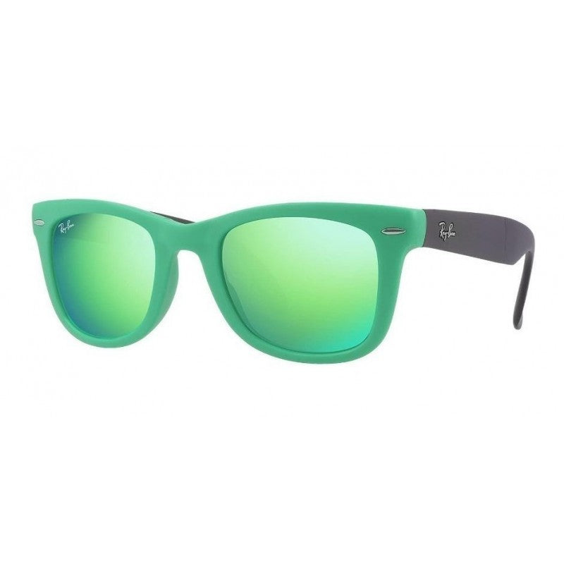 Ray Ban Rb4105 6021/19 Wayfarer Folding Negro Verde Espejo