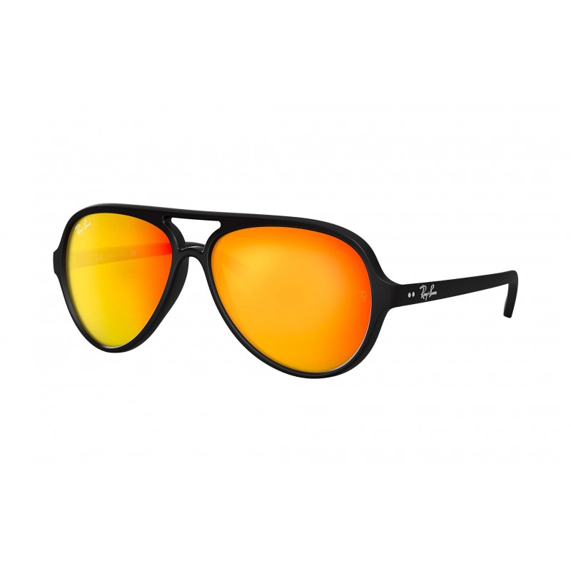 Ray Ban Rb4125 601S69 Cats 5000 Naranja Espejo Negro Mate