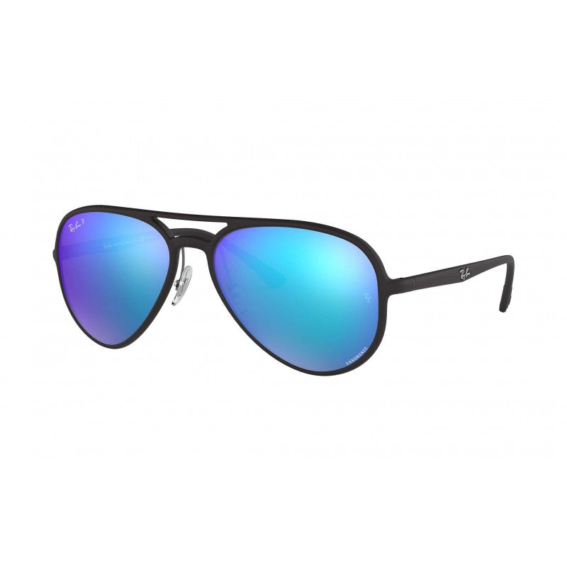 Ray Ban Rb4320-CH 601-S/A1 Aviator Chromance Azul Espejo Negro