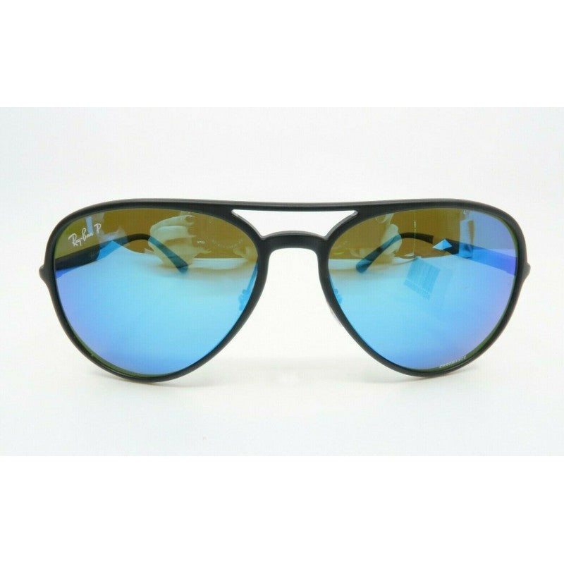 Ray Ban Rb4320-CH 601-S/A1 Aviator Chromance Azul Espejo Negro