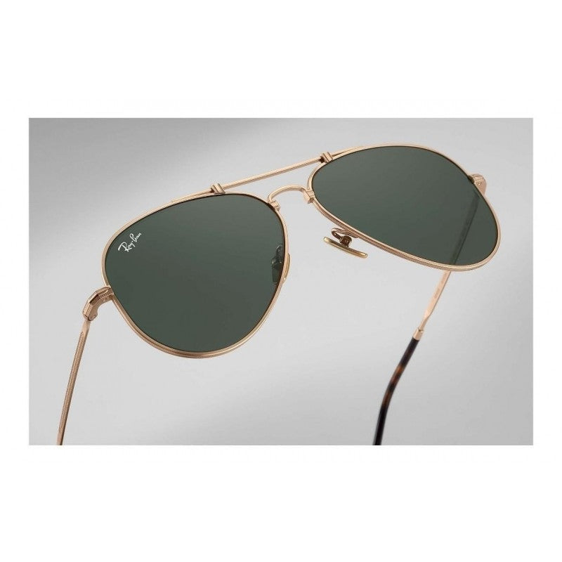 Ray Ban Rb8125 913658 Aviator Titanium White Gold G-15 Icon